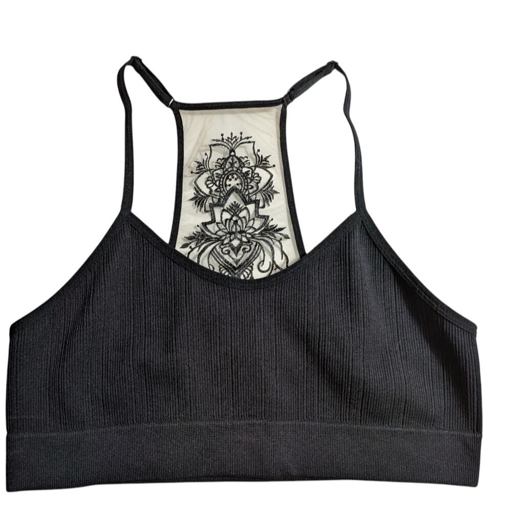 Steve Madden Sports Bra with Embroidered Back Panel 2XL - 3XL
